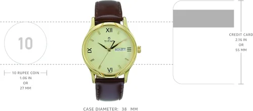 Vista 3 de Titan Karishma Reloj analógico de hombre con esfera blanca - NE1580YL05