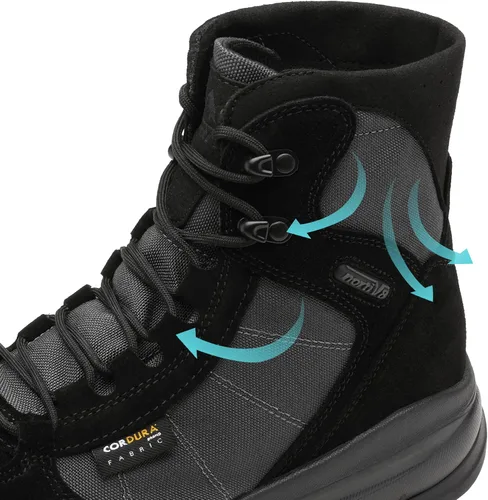Vista 4 de NORTIV 8 Botas de trabajo tácticas militares ligeras para hombre, botas de combate para motocicleta al aire libre