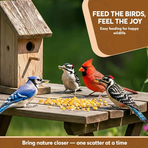 Vista 7 de Maíz entero de 10 libras - Semillas de aves y alimento para vida silvestre premium para patos, ciervos, ardillas, pollos y pavos - Maíz entero