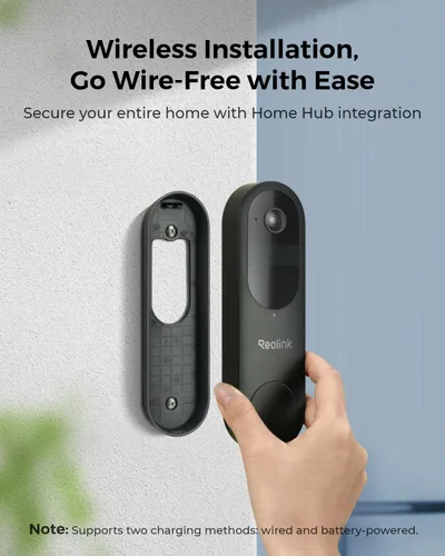 Vista 4 de REOLINK - Timbre de video + Hub doméstico, timbre con batería Wi-Fi de 2K de doble banda con vista de 150°x150°, alimentado por batería, detección