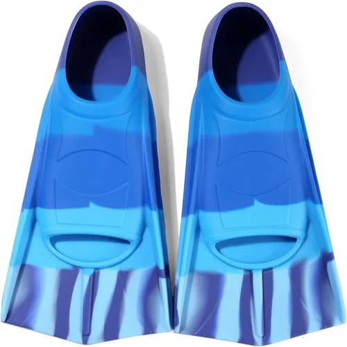 Vista 15 de Aletas de natación para niños, aletas cortas para niños y jóvenes, aletas de natación para entrenamiento de natación para niños, niñas, niños