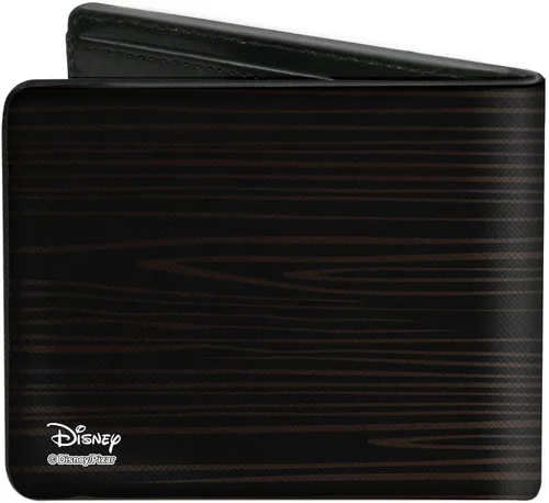 Vista 2 de Buckle-Down Billetera de Disney para hombre, plegable, Toy Story Jessie Yee Haw Pose Stars de grano de madera, cuero vegano, 4.0 x 3.5 pulgadas, Toy