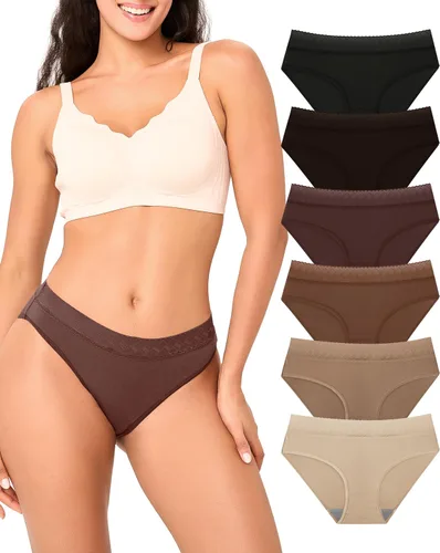 Vista 12 de BAMBOO COOL Ropa interior de bikini para mujer, bragas hipster, suaves, elásticas, transpirables, paquete de 5