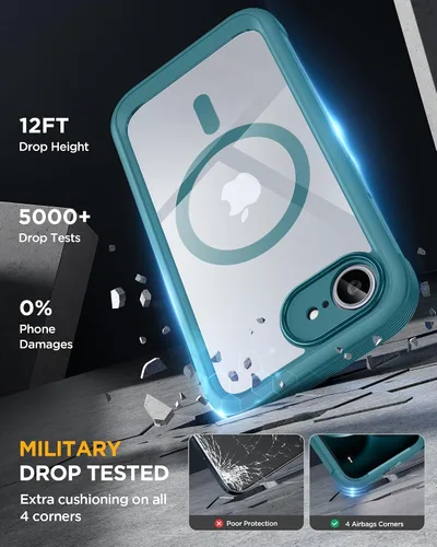Vista 388 de Miracase Serie de vidrio para iPhone 11 de 6.1 pulgadas, funda protectora de cuerpo completo resistente mejorada con protector de pantalla de vidrio