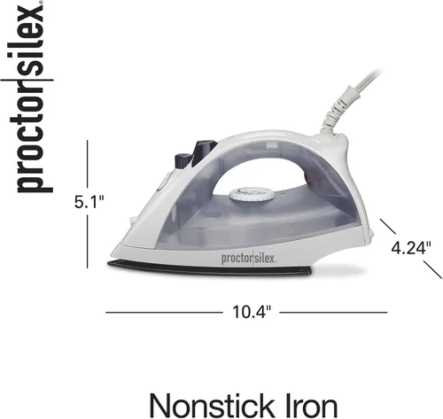Vista 8 de Proctor - Plancha Silex y vaporizador vertical para ropa con suela antiadherente, 1200 vatios, ajustes de vapor de pulverización y ráfaga