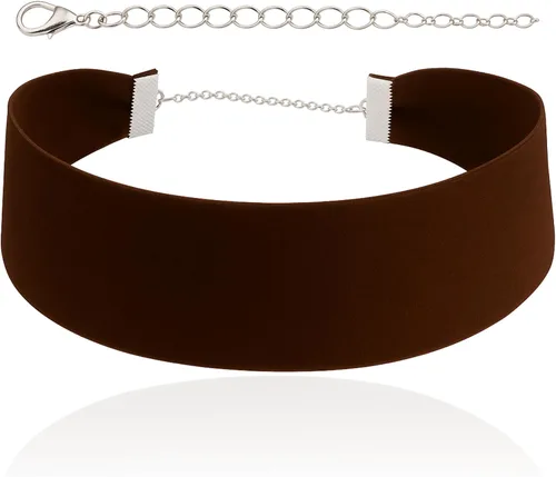 Vista 12 de Gargantilla negra para mujer, cuello de cinta gruesa de terciopelo ancho de los años 90 Negro