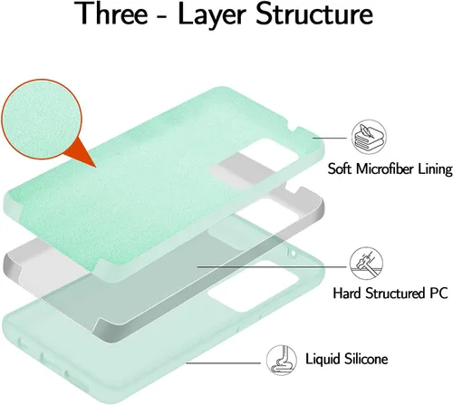 Vista 4 de Funda para Galaxy S20 de 6.2 pulgadas (2020), silicona líquida suave protectora y forro de microfibra antiarañazos, a prueba de golpes, compatible