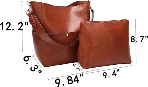 Vista 6 de Molodo Bolso de mano para mujer, de piel sintética, bolso de mano y bolsos de mano, bolso de mano mediano, bolso hobo de diseñador para el trabajo