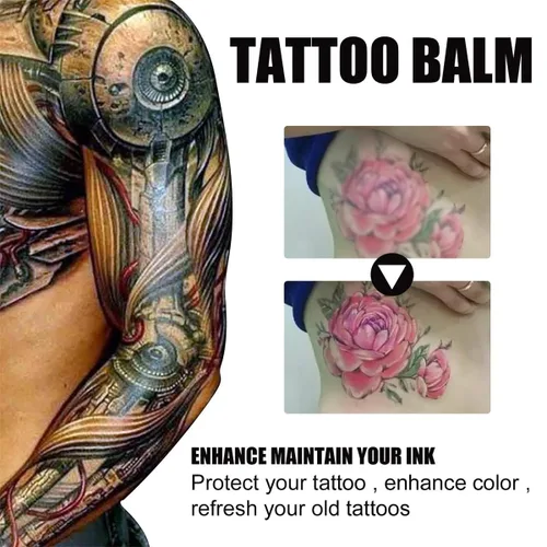 Vista 4 de Simple: manteca de tatuaje, bálsamo de cuidado posterior del tatuaje, cuidado del tatuaje, mejora del color que revive tatuajes viejos, hidrata