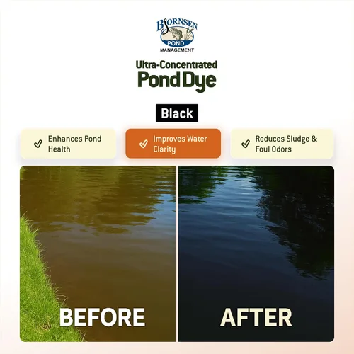 Vista 3 de Tinte negro ultraconcentrado para estanque - 1 cuarto de galón Líquido (paquete de 2 cuartos de galón) Liquid pond dye, enhances water