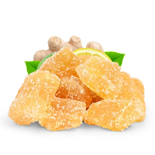 Vista 2 de It´s Delish - Trozos de jengibre Crystallized Jumbo, recipiente reutilizable de 2.5 libras Caramelos naturales masticables de jengibre seco