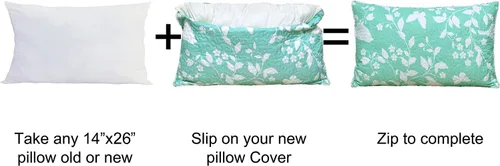 Vista 5 de Home Soft Things Fundas de almohada de microfibra estampadas, 2 piezas, canción de pájaro, azul, 14 x 26 pulgadas, fundas de almohada decorativas
