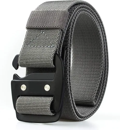 Vista 9 de WYuZe Cinturón elástico táctico para hombre, hebilla de metal de nailon elástico militar de 1.5 pulgadas