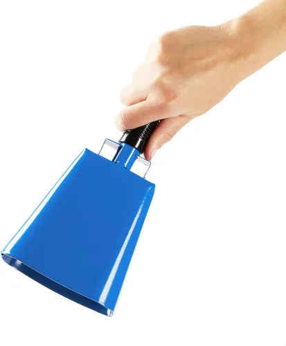 Vista 8 de Blue Panda Cencerros para eventos deportivos, cencerro azul de 9.5 pulgadas con asa, paquete de 2 – Hacedores de ruido deportivo para fútbol y fútbol
