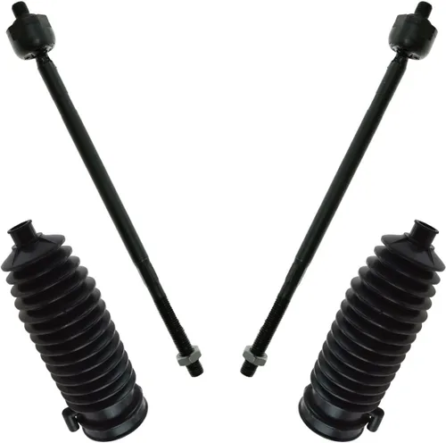 Vista 109 de TRQ Kit de dirección delantera con barra de acoplamiento de fuelle de piñón y cremallera compatible con Toyota Echo 2000-2005