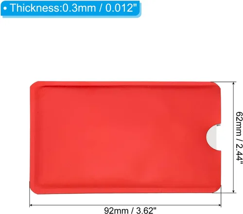 Vista 8 de PATIKIL Mangas de bloqueo RFID, fundas de aluminio para prevención de robo de identidad, fundas protectoras seguras para tarjetas de crédito, Negro