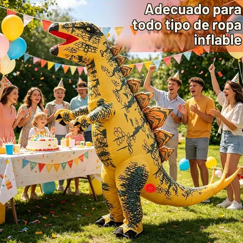 Vista 8 de Wittocs Inflatable Costume Fan Replacement, Mini Blower Fan Dinosaur Pump for Inflatable Costume Blow Up Naranja