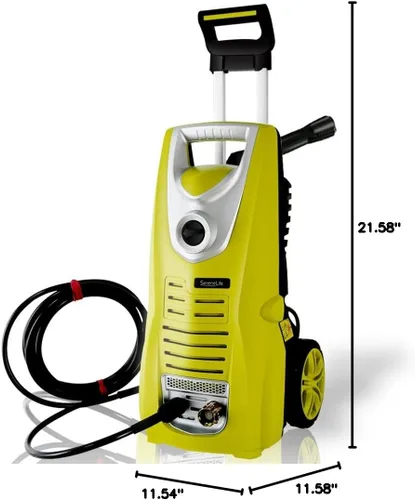Vista 5 de Serenelife Lavadora a presión eléctrica, potentes ruedas giratorias de 14.5 amperios y 1800 PSI, lavado de energía para automóvil, rociador