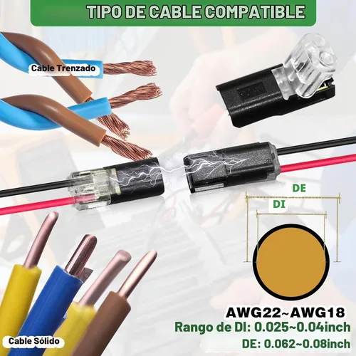 Vista 5 de 20 piezas conectores enchufables de doble cable, conectores de tira de luz LED, 2 pines, conectores de tira de luces LED, conector de cable de bajo