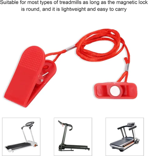 Vista 4 de Gosknor Magnetic Safety Switch Universal Treadmill Emergency Stop for Most Running Machines Replacement Accessories