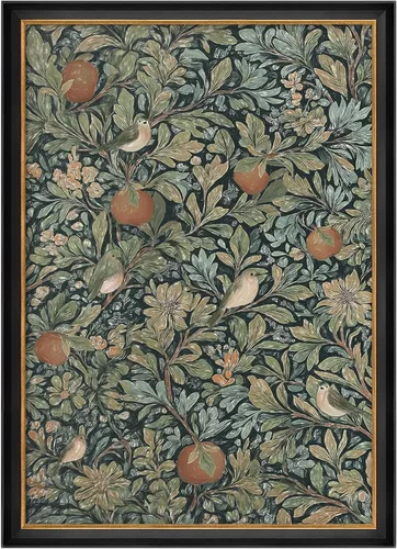 Vista 63 de MUDECOR Lienzo enmarcado prémium para pared, pinos nevados en bosque de invierno, ilustraciones modernas, arte contemporáneo, escénico, divertido