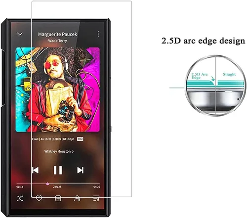 Vista 5 de Zshion - Protector de pantalla para FiiO M11 Plus, protector de pantalla de vidrio templado de dureza 9H para FiiO M11 Plus con antihuellas