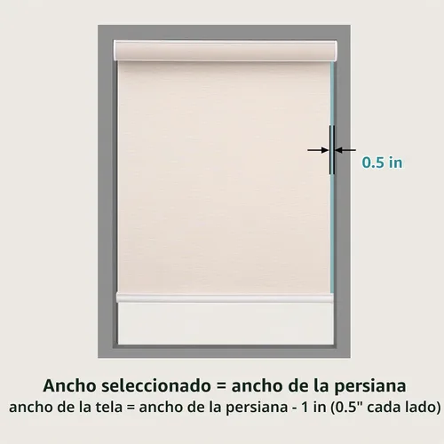 Vista 7 de Changshade Cortinas enrollables de tamaño personalizado con cordón, persianas enrollables para ventanas con filtro de luz y aislamiento térmico
