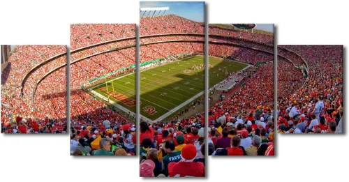 Vista 50 de Arte de pared en lienzo de estadio Allegiant, arte de pared para sala de estar, equipo de fútbol americano, pintura moderna de Nevada Las Vegas