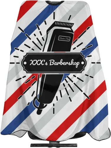 Vista 32 de Capa de barbero impermeable personalizada, Capa de peluquero personalizada, Añade tu texto, Capa de salón personalizada para hombres, Capa de corte
