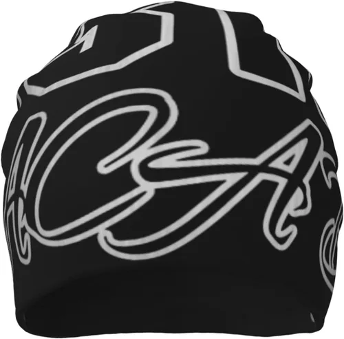 Vista 2 de ACAB 1312 - Gorro para hombre y mujer, elástico, cálido, de punto de calavera, para invierno, color negro, Negro