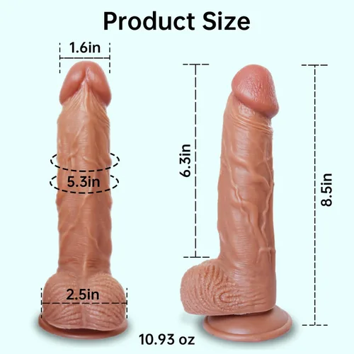 Vista 5 de Juguetes sexuales para adultos de 8.5 pulgadas, consolador realista con ventosa para el placer de las mujeres, pene de silicona realista