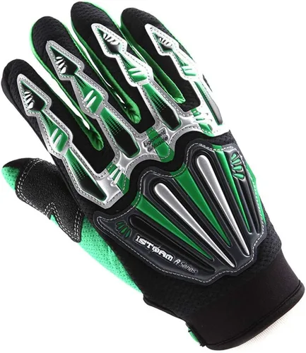 Vista 13 de Guantes juveniles de motocross 1Storm para motocicletas, BMX, MX, ATV, bicicletas todoterreno, modelo de esqueleto para niños