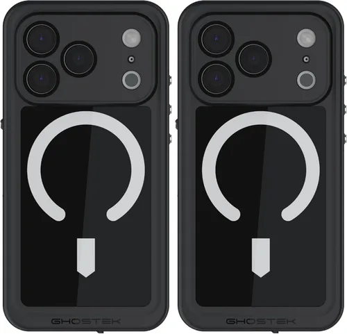 Vista 23 de Ghostek NAUTICAL funda delgada para iPhone 14 Plus a prueba de golpes impermeable con protector de pantalla y imán MagSafe con carga inalámbrica