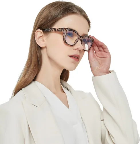 Vista 3 de Oversized Reading Glasses for Women,3 Pack Blue Light Blocking Computer Spring hinge Readers