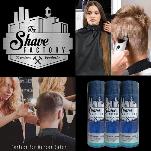 Vista 6 de The Shave Factory Banda para el cuello, banda desechable para el cuello de peluquero (2 rollos, negro)