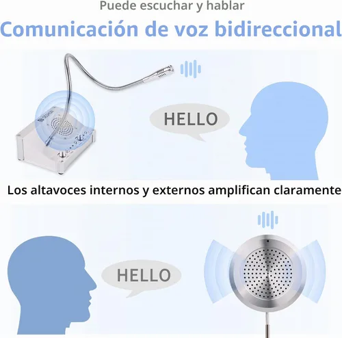 Vista 2 de DESHUN Intercomunicador de ventana, altavoces de ventana, micrófono de intercomunicación de contador de ventana de doble vía