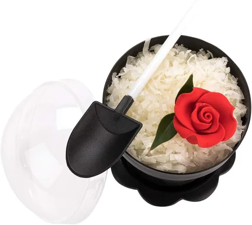 Vista 9 de Restaurantware Macetas para cupcakes de 6 onzas, 100 macetas desechables de postre, tapas incluidas con base de platillo extraíble, soportes de Negro