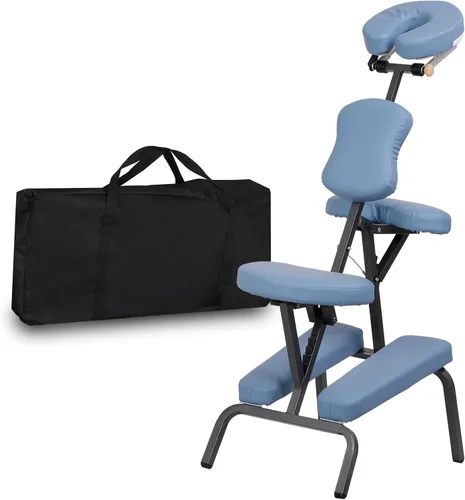 Vista 11 de JupiterForce Silla de masaje portátil, plegable, ligera, para terapia de tatuajes, con esponja ajustable de 4 pulgadas de grosor, para cliente, spa