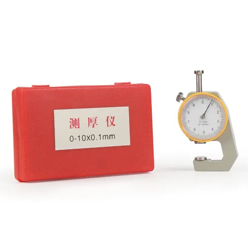 Vista 6 de WUTA Medidor de Grosor de Cuero Herramientas de Medición 0-10mm/0.1mm Medidor de Grosor de Dial Medidor de Papel Tester para Tubo Hueco, Tubo