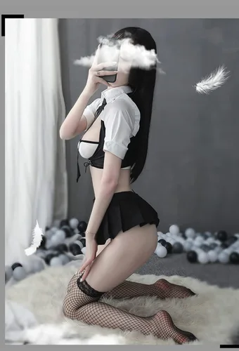Vista 7 de SINMIUANIME Conjunto de lencería y bragas para mujer, talla única