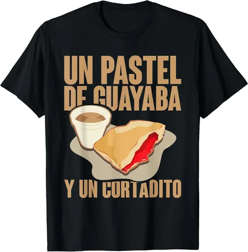 Vista 4 de Funny Cuban Coffee Guayaba Guava Breakfast T Shirt T-Shirt Asphalt Grey