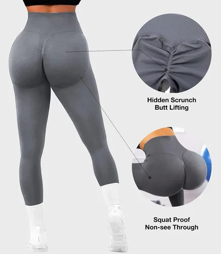 Vista 2 de JGS1996 Leggings con levantamiento de glúteos ocultos para mujer, control de abdomen, cintura alta, entrenamiento, gimnasio, pantalones de yoga