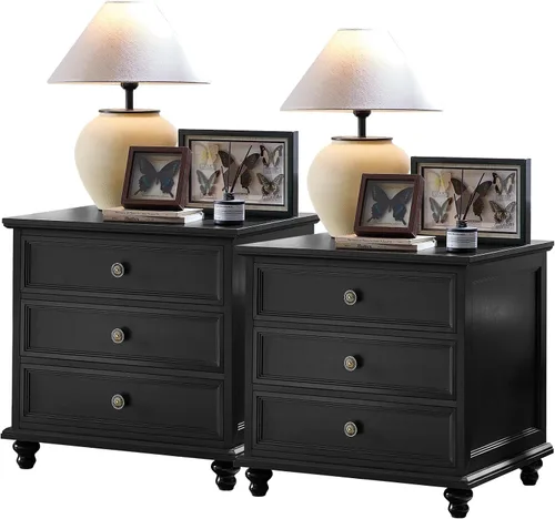 Vista 48 de Joaxswe Cómoda rústica de 4 cajones para dormitorio, cómoda rústica de 37 pulgadas de alto con 4 pies de madera maciza, organizador de armario