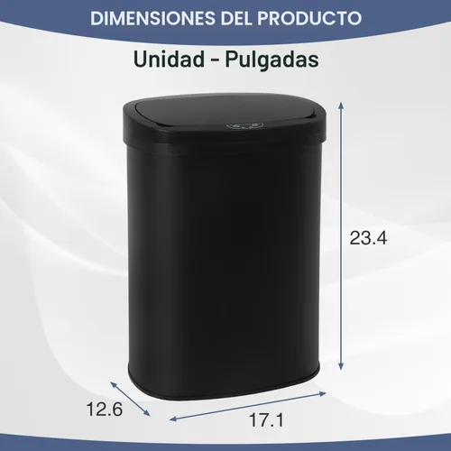 Vista 7 de PayLessHere Bote de basura de acero inoxidable de 13 galones, color negro Acero inoxidable negro