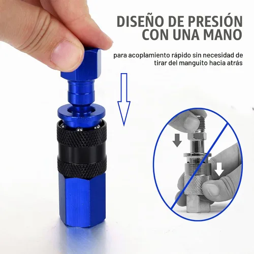 Vista 5 de 15 piezas de acoplador de aire de aluminio de 1/4 pulgadas NPT y kit de enchufe, accesorios de aire de conexión rápida, juego de conectores rápidos