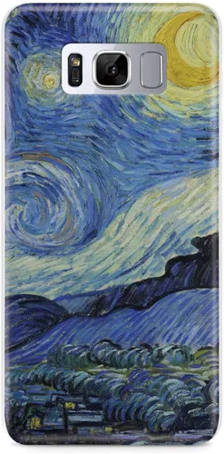 Vista 17 de Inspired Cases - Funda con textura 3D para iPhone Xs Max - Funda protectora de goma para iPhone Xs Max de Apple - Vincent Van Gogh - Noche estrellada