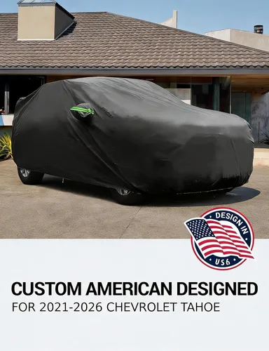 Vista 2 de Proadsy - Funda para auto compatible con Chevrolet Tahoe 2021-2024 2025 2026, a prueba de viento, para todo tipo de clima, impermeable, protección