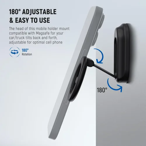 Vista 5 de NEEWER PA118 - Soporte magnético para teléfono celular, soporte magnético de doble cara compatible con MagSafe iPhone, accesorios para tablero