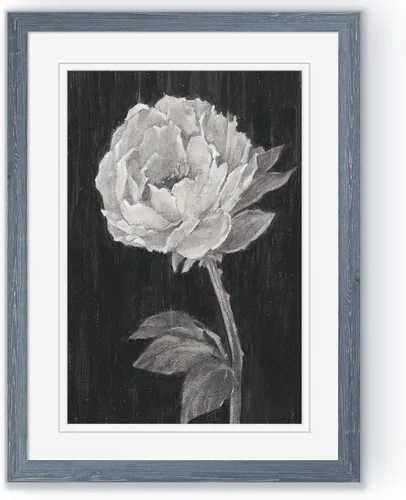 Vista 50 de Renditions Gallery- Lienzo enmarcado con flores blancas y negras Flores blancas y negras 1 juego/marco negro