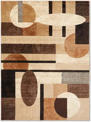 Vista 13 de Home Dynamix Tribeca Jasmine - Alfombra de área geométrica contemporánea, marrón/rojo, 6 pies 7 pulgadas x 9 pies 10 pulgadas